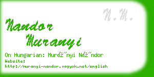 nandor muranyi business card